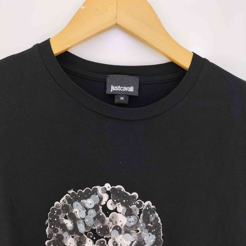 JUSTCAVALLI Y2K ドットスカルプリント ラインストーン 半袖Tシャツ メンズ import:M