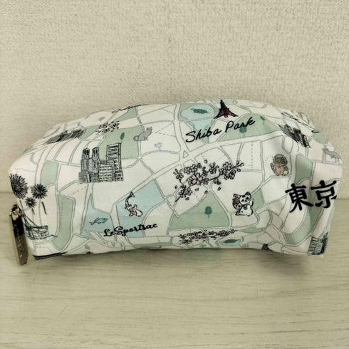 レスポートサック LeSportsac 東京マップ柄 アクセサリーポーチ レディース