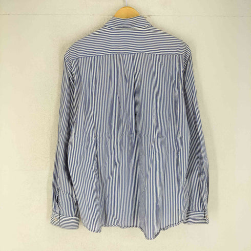 THAMES p.g shirts ロゴ刺繍 ストライプL/Sシャツ street メンズ L