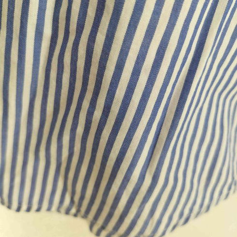 THAMES p.g shirts ロゴ刺繍 ストライプL/Sシャツ street メンズ L