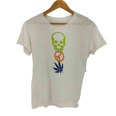 ルシアンペラフィネ Lucien Pellat-Finet Y2K 3シンボル Tシャツ スカル リーフ ピース メンズ import:XS