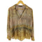 ザラ ZARA MULTICOLOURED TIE-DYE PRINT FOIL SHIRT レディース S