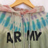 ユーエスアーミー U.S. ARMY 2001年会計 PHYSICAL FITNESS UNIFORM PFU zip hoodie タイダイ染め加工 裏起毛 ジップアップ パーカー メンズ import:L