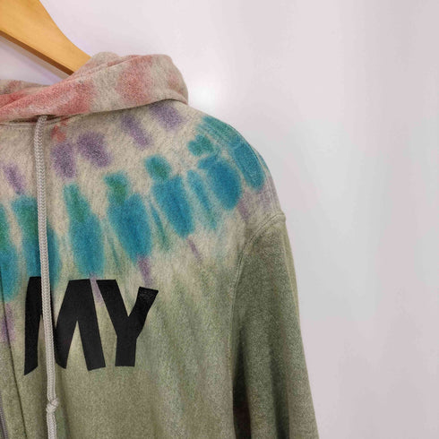 ユーエスアーミー U.S. ARMY 2001年会計 PHYSICAL FITNESS UNIFORM PFU zip hoodie タイダイ染め加工 裏起毛 ジップアップ パーカー メンズ import:L