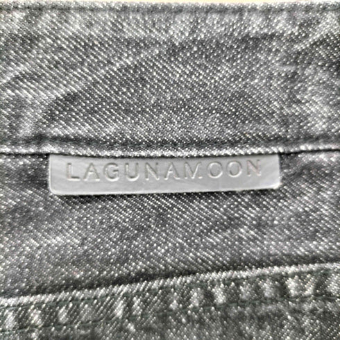 ラグナムーン LAGUNAMOON カットデザイン ストレートデニムパンツ レディース JPN:S