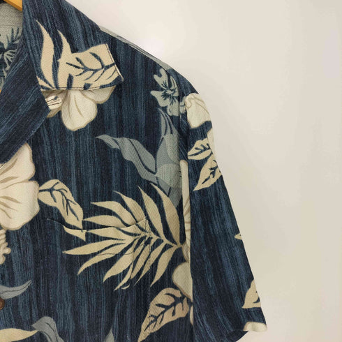 ALII ハワイ製 総柄 フラワープリント レーヨン S/S アロハシャツ メンズ import:XS