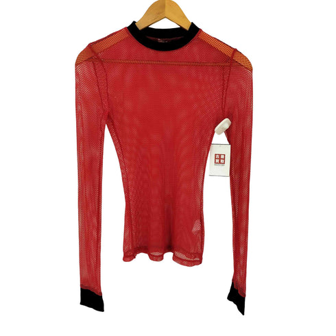 ユニフ UNIF メッシュ リンガー 長袖 Tシャツ レディース import:XS