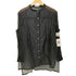 &gaime シアー バンドカラーシャツ レディース