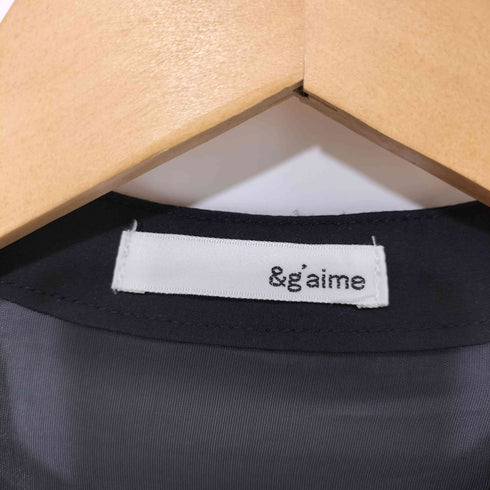 &gaime シアー バンドカラーシャツ レディース