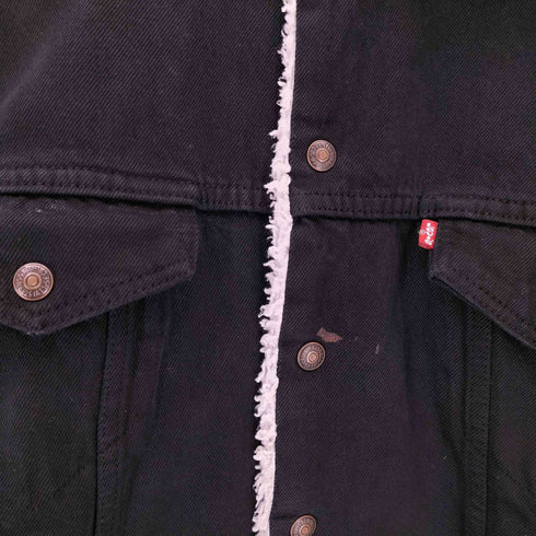 リーバイス Levis 80S USA製 ボタン裏527 裏地ボア ブラックデニムジャケット メンズ