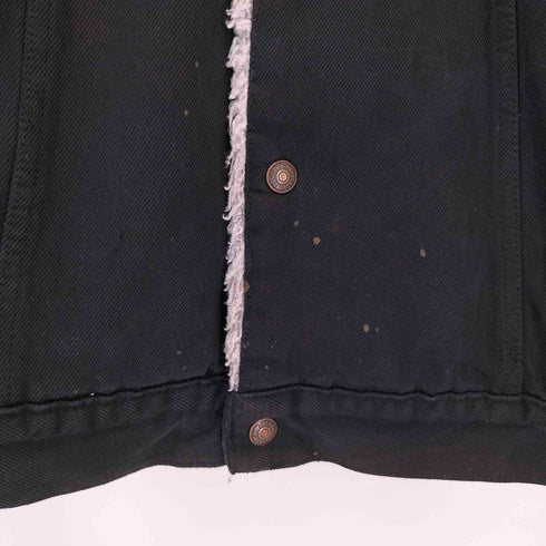 リーバイス Levis 80S USA製 ボタン裏527 裏地ボア ブラックデニムジャケット メンズ