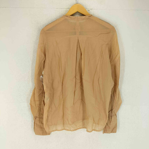 hannes roether スタンドカラー ハーフボタン ロングスリーブ シャツ elegance レディース M