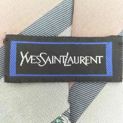 イヴサンローラン Yves Saint Laurent 総柄シルクネクタイ メンズ