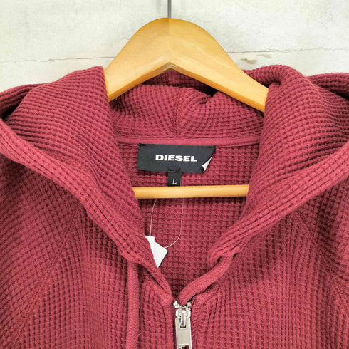 ディーゼル DIESEL ワッフル サーマル ジップアップパーカー Y2K メンズ L