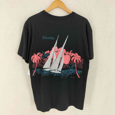 フルーツオブザルーム FRUIT OF THE LOOM 90s スーベニア フロッキープリントTシャツ メンズ L
