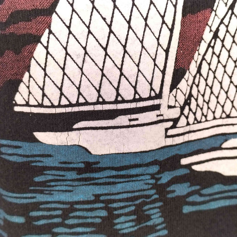 フルーツオブザルーム FRUIT OF THE LOOM 90s スーベニア フロッキープリントTシャツ メンズ L