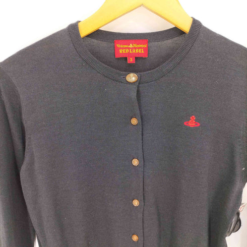 ヴィヴィアンウエストウッドレッドレーベル Vivienne Westwood RED LABEL オーブロゴ刺繍 ウール クルーネック カーディガン レディース 3
