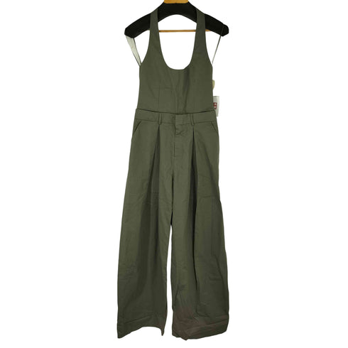 ザラ ZARA コットン タック ワイド ジャンプスーツ レディース import:S