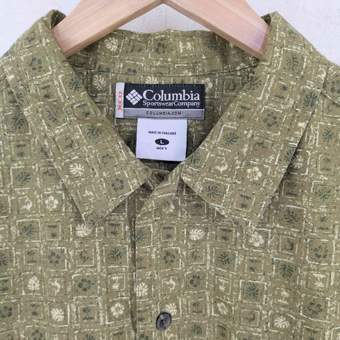 コロンビア Columbia S/S 総柄半袖シャツ メンズ L