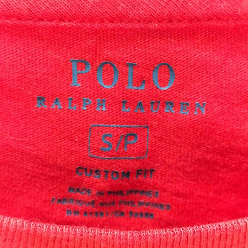 ポロラルフローレン POLO RALPH LAUREN CUSTOM FIT ロゴ 刺繍 パッチ Tシャツ メンズ import:S