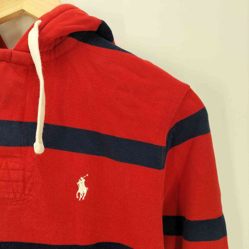 ポロラルフローレン POLO RALPH LAUREN ポニー 刺繍 ボーダー ラガー プルオーバー パーカー フーディー メンズ import:S