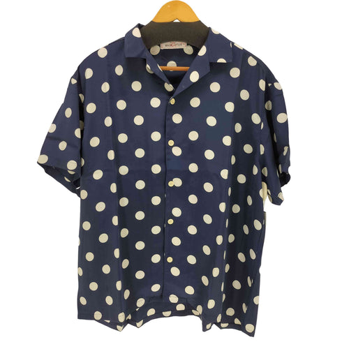 ドット柄 オープンカラー S/S シャツ メンズ