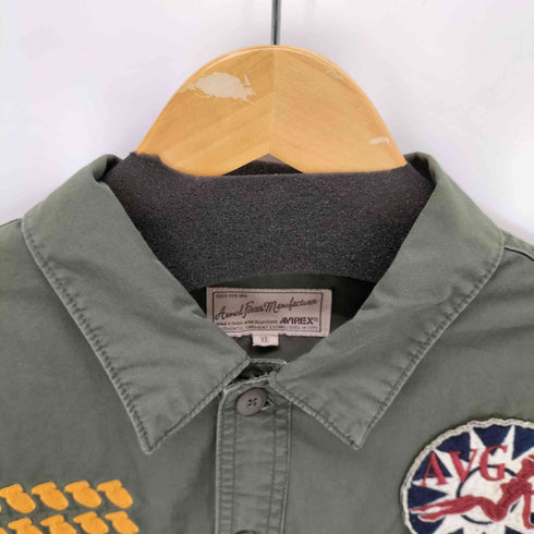 アヴィレックス AVIREX ミリタリーデザイン S/S シャツ メンズ import:XL