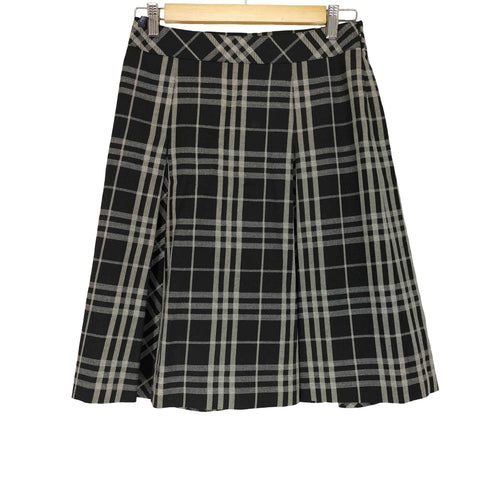 バーバリーロンドン BURBERRY LONDON ラメ チェック ミディ丈プリーツスカート レディース JPN:38