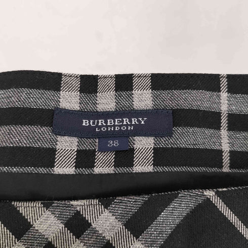 バーバリーロンドン BURBERRY LONDON ラメ チェック ミディ丈プリーツスカート レディース JPN:38