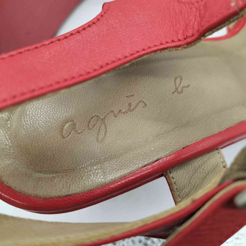 アニエスベー agnes b. MADE IN ITALY イタリア製 レザー ミュール サンダル レディース EUR:38