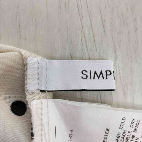 シンプリシテェ SIMPLICITE ドットスタンドカラーブラウス レディース