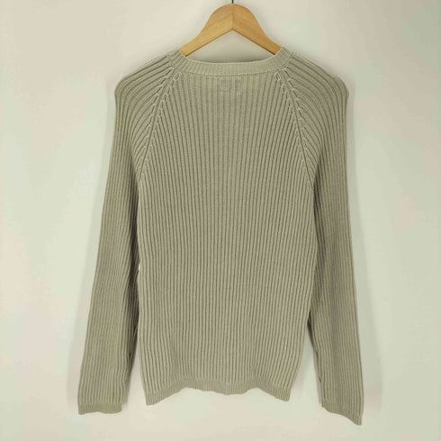 シーケーカルバンクライン ck Calvin Klein コットン リブ編み フルジップ ジップアップ ニット カーディガン メンズ import:M