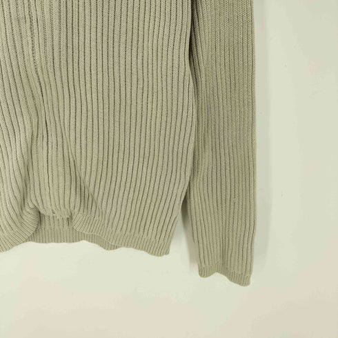シーケーカルバンクライン ck Calvin Klein コットン リブ編み フルジップ ジップアップ ニット カーディガン メンズ import:M