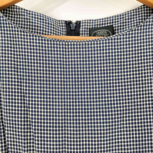 ローラアシュレイ LAURA ASHLEY ギンガムチェック ノースリーブワンピース レディース JPN:11号