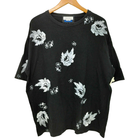 メゾンスペシャル MAISON SPECIAL ハンドプリント リーフ オーバーサイズ クルーネックTシャツ メンズ JPN:0