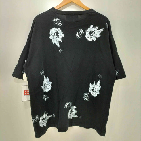 メゾンスペシャル MAISON SPECIAL ハンドプリント リーフ オーバーサイズ クルーネックTシャツ メンズ JPN:0