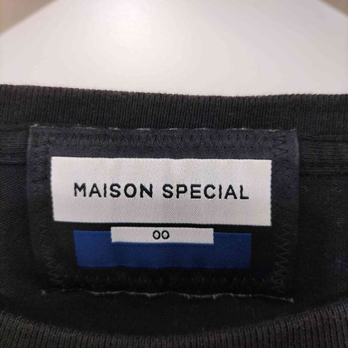 メゾンスペシャル MAISON SPECIAL ハンドプリント リーフ オーバーサイズ クルーネックTシャツ メンズ JPN:0