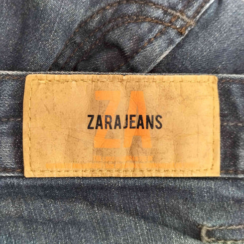 ザラ ZARA ボタンフライ バイカーデニムパンツ メンズ US:34-35
