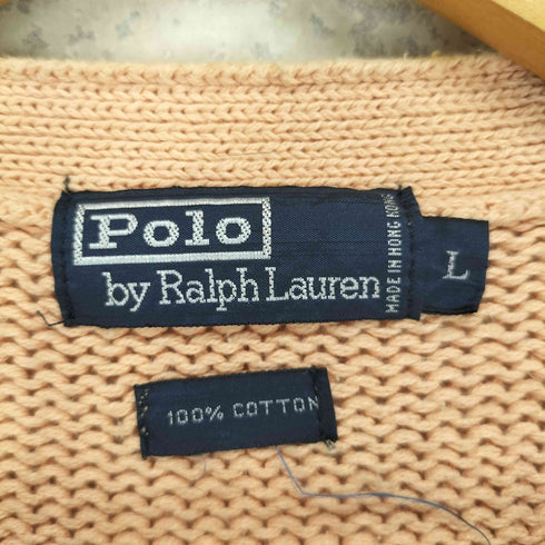 ポロバイラルフローレン Polo by RALPH LAUREN 90S ロングスリーブ 編みニット カーディガン レディース L