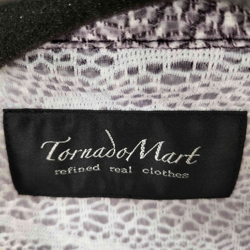 トルネードマート TORNADO MART スネーク転写ショールロングカーディガン メンズ JPN:M