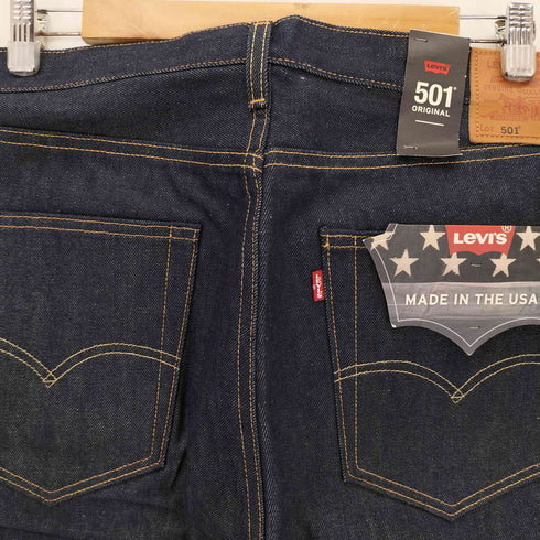 リーバイス Levis USA製 PREMIUM ボタンフライ トゥーホースブルーストレートデニムパンツ メンズ W36 L32