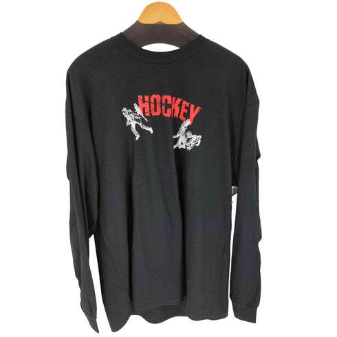 ホッケー HOCKEY ラバープリント L/S Tシャツ メンズ import:XL