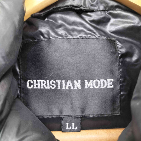 CHRISTIAN MODE 肩レザー ロングスリーブ ダウンジャケット casual メンズ LL