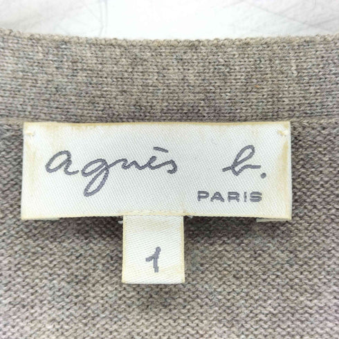 アニエスベー agnes b. カシミヤ混 カーディガン レディース 38