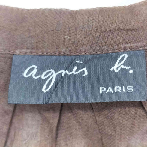 アニエスベー agnes b. 襟フリル シアーブラウス レディース 38
