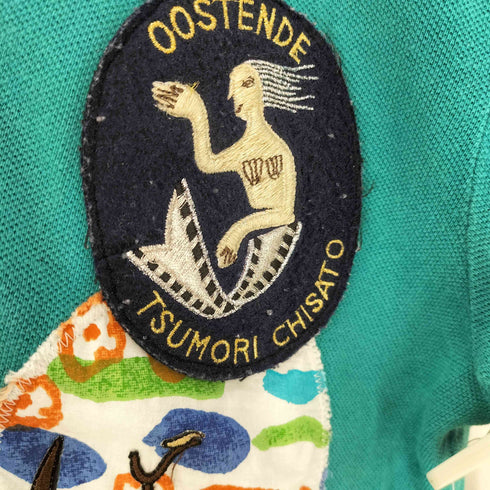ツモリチサト TSUMORI CHISATO 鹿の子 ワッペン 半袖ポロシャツ レディース JPN:1