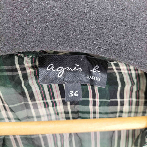 アニエスベー agnes b. ボタンレス フリルブラウス レディース 36
