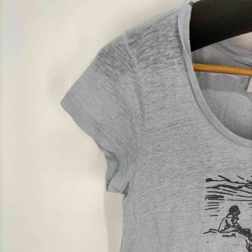 アニエスベー agnes b. ヴィンテージ調 シグネチャープリントTシャツ レディース 2