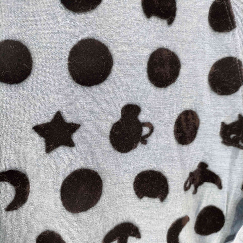 ツモリチサト TSUMORI CHISATO ドット スターベロア ウール Vネックカーディガン レディース JPN:2
