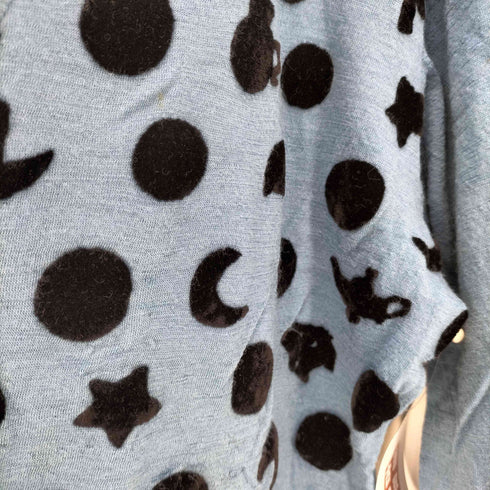 ツモリチサト TSUMORI CHISATO ドット スターベロア ウール Vネックカーディガン レディース JPN:2